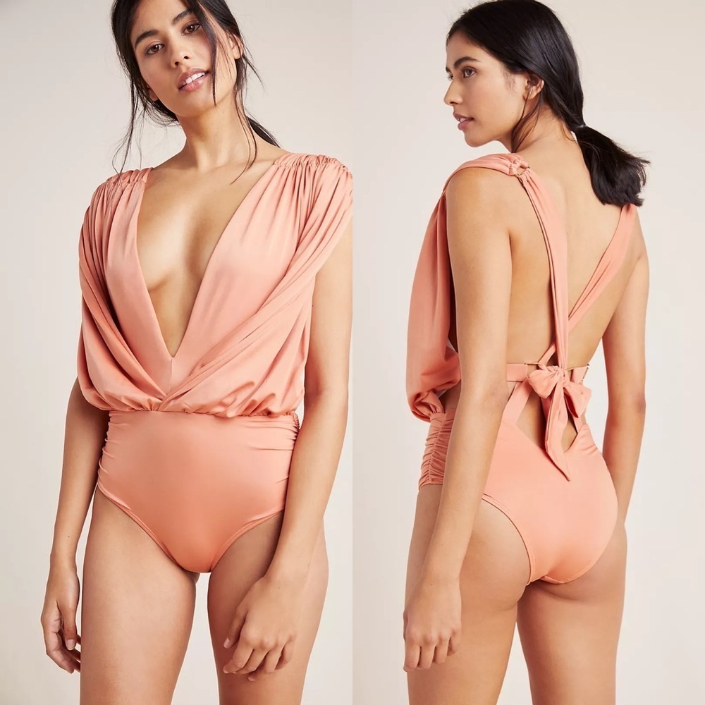 Anthropologie HAH Goddess Plunge One-Piece
